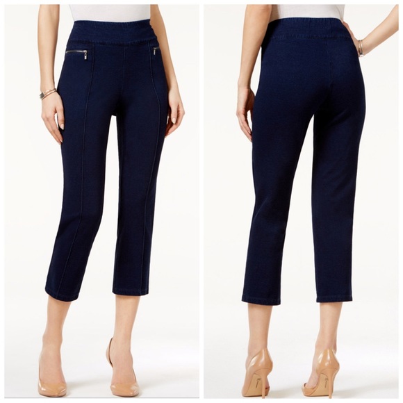 Style & Co. Pants - Style & Co Dark Blue Pull On Pants Size Petite XL